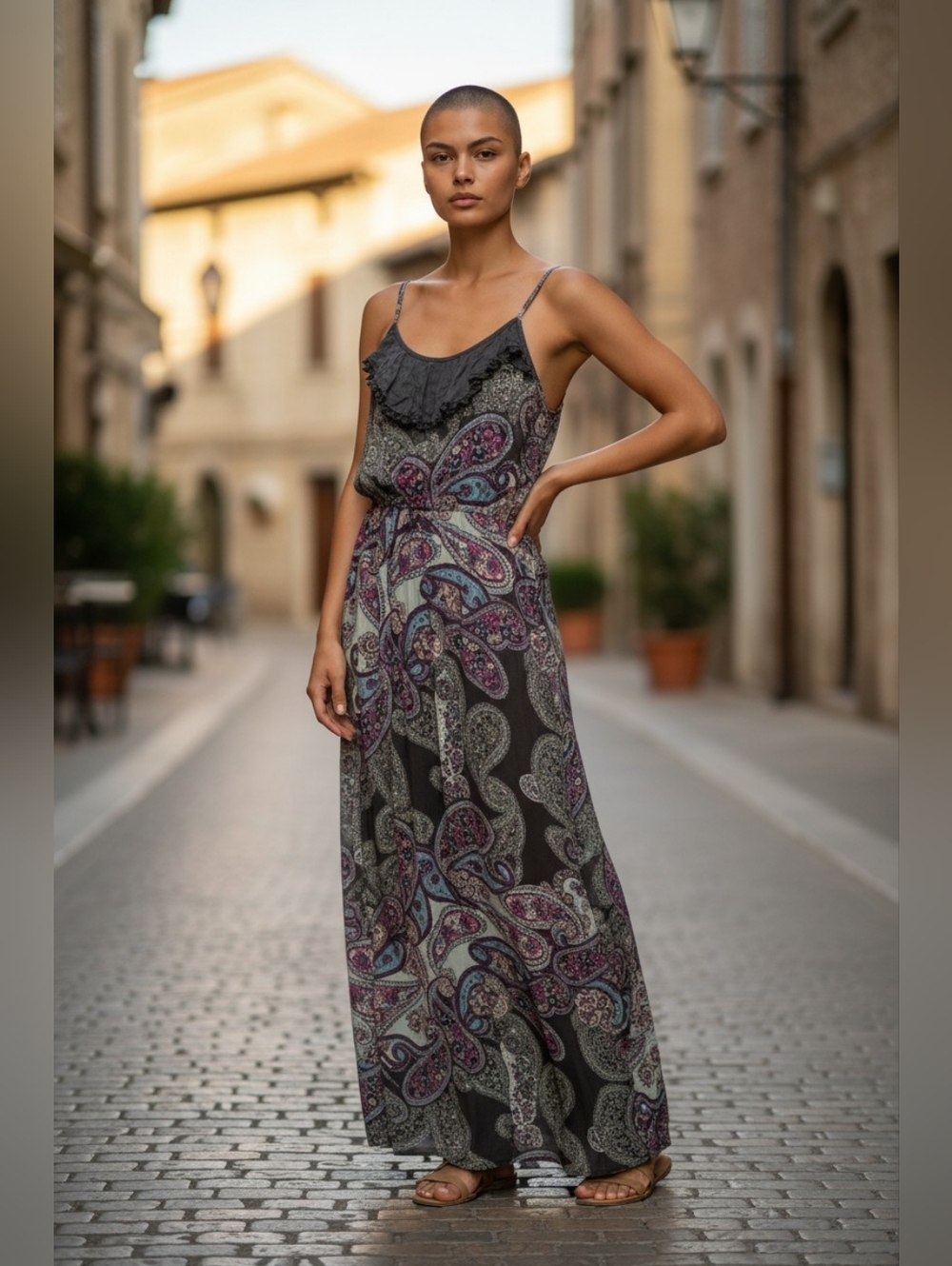 NWT Guess Maxi Spaghetti Strap Dress